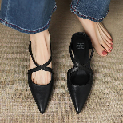 Aluna | Mules de piel genuina