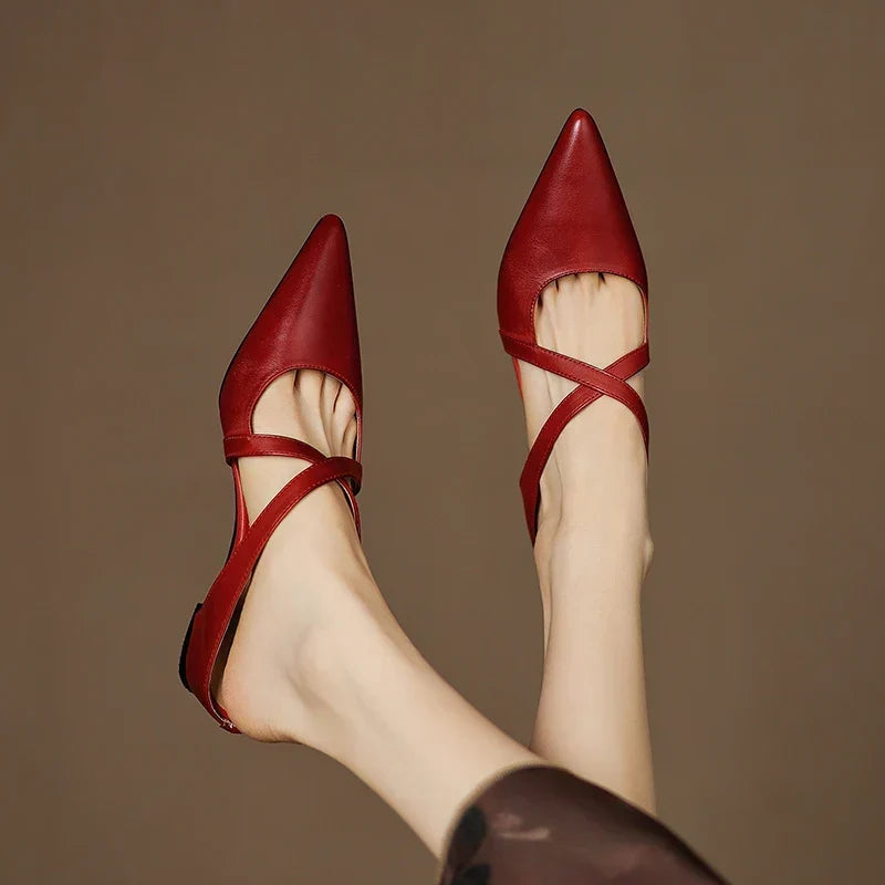 Aluna | Mules de piel genuina