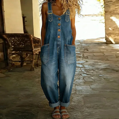 Mae | Mono vintage denim con tirantes ajustables