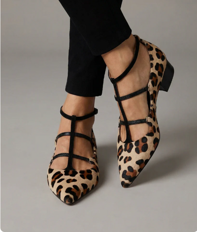 Franca - Zapatos de Tacón con Correa de Leopardo