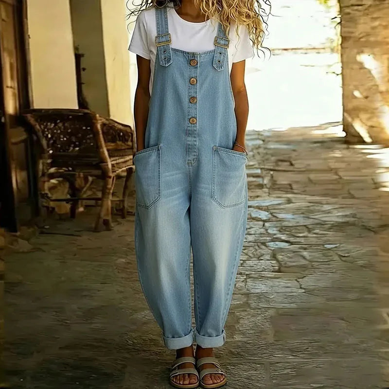 Mae | Mono vintage denim con tirantes ajustables