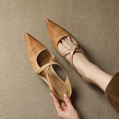 Aluna | Mules de piel genuina