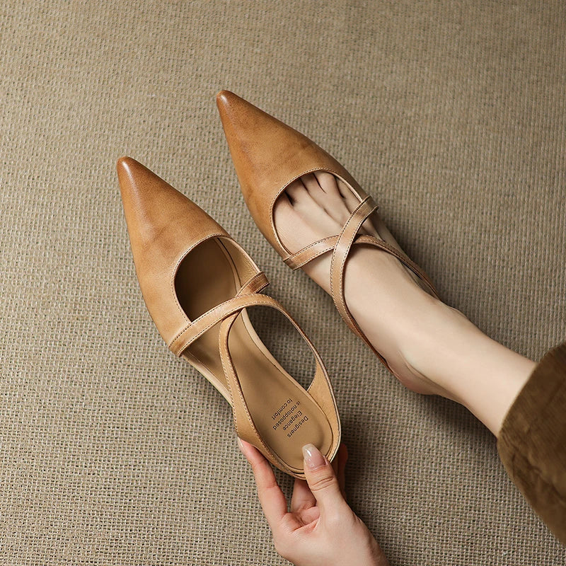 Aluna | Mules de piel genuina