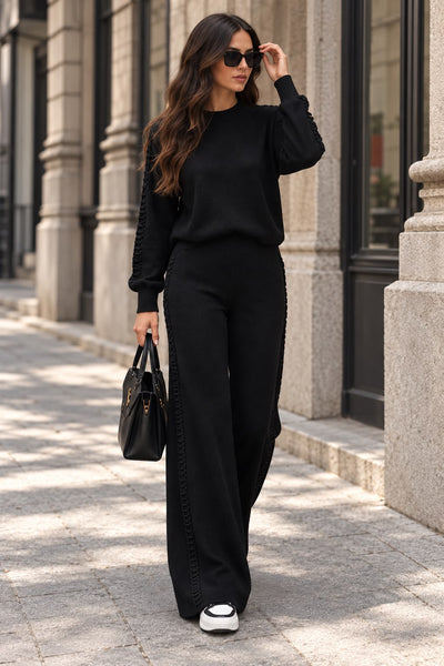 Klelia - Set jersey y pantalón palazzo