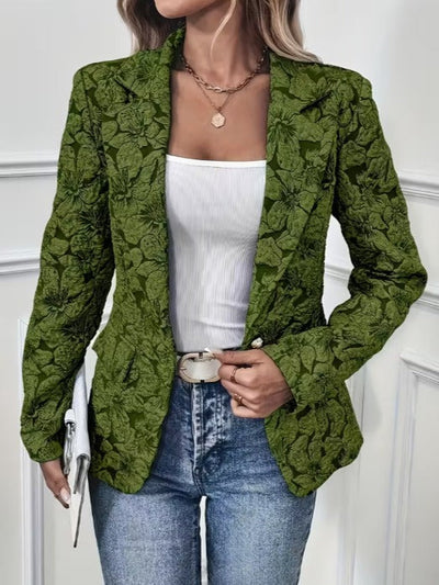 Blazer Entallado de Mujer en Jacquard Paisley