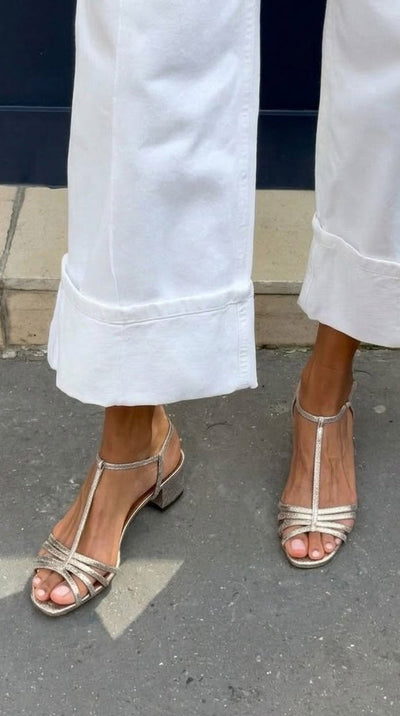 Allegra | Sandalias Doradas Elegancia