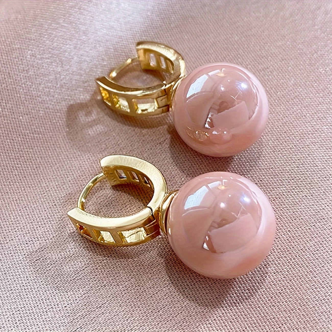 Pendientes de Perla Rosa