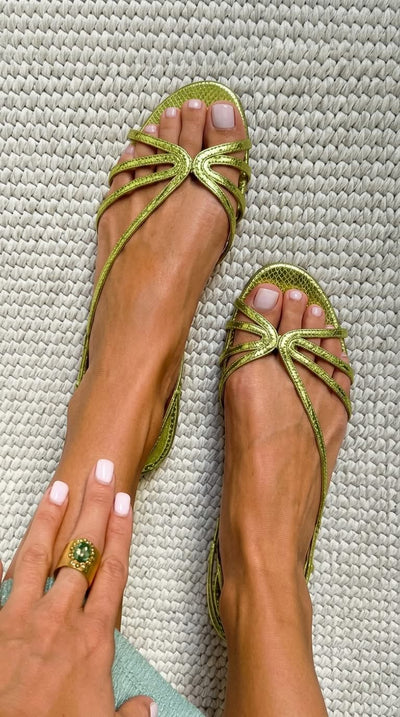 Ginevra | Sandalias doradas elegantes