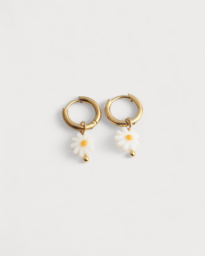 Daisy Flower - Pendientes - Acero inoxidable