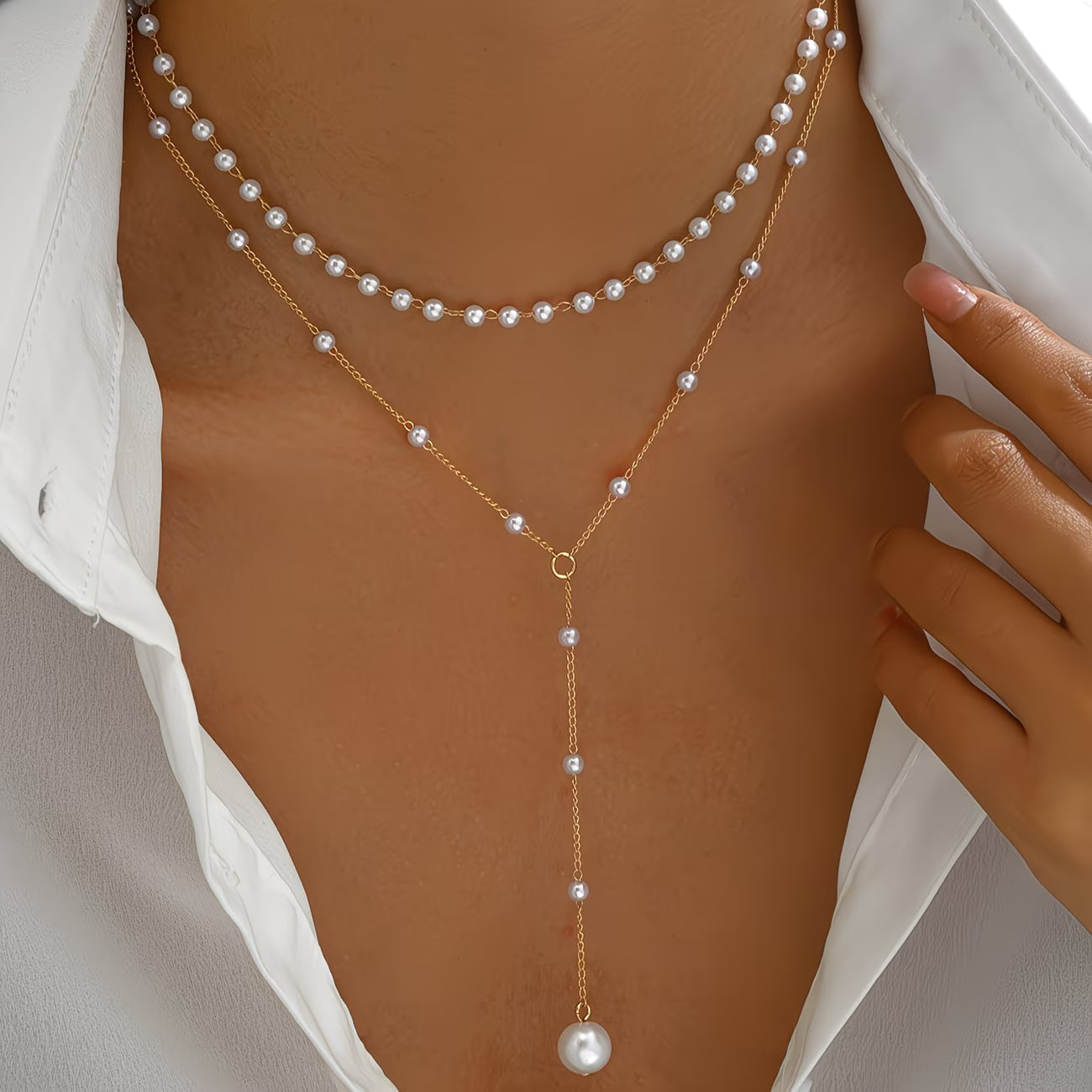 Collar con Perlas Graduadas