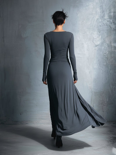 Naomie | Vestido Maxi con Nudo de Seda
