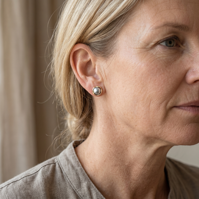 Pendientes Elegantes de Perla Negra