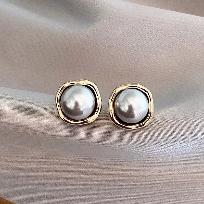 Pendientes de perla negra de lujo