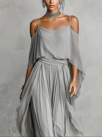 INÉS | Conjunto de gasa en gris