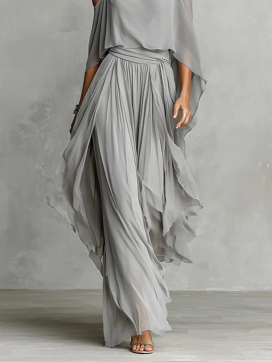 INÉS | Conjunto de gasa en gris