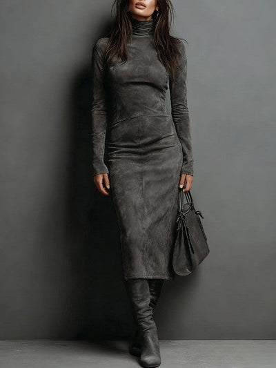 Lorène | Vestido Midi Largo Marrón