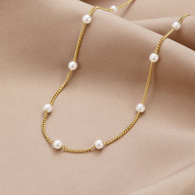 Collar de Perlas de Oro Atemporal