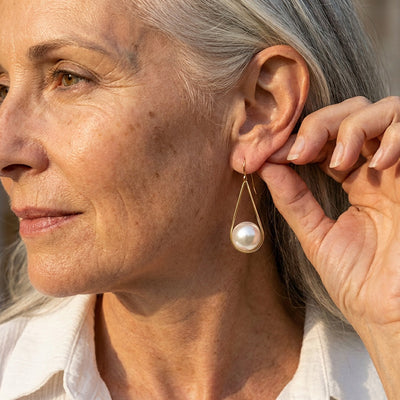 Pendientes Elegantes de Perla Mística