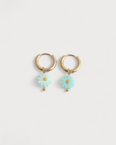 Daisy Flower - Pendientes - Acero inoxidable