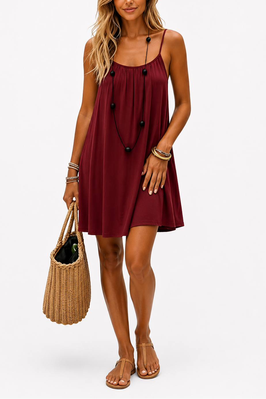 Vestido Maxi Fluido de Tirantes