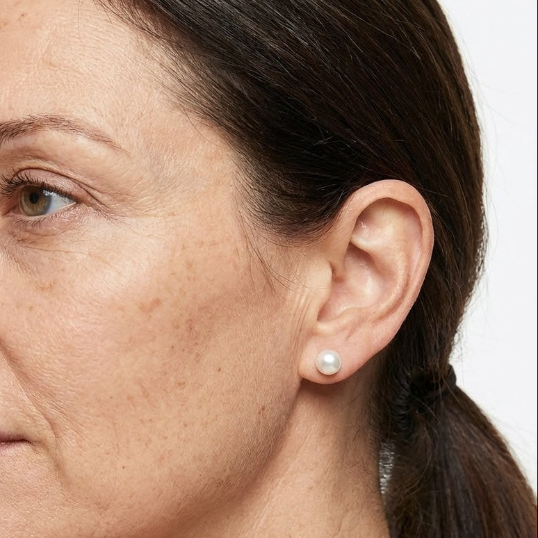Pendientes de perla clásicos