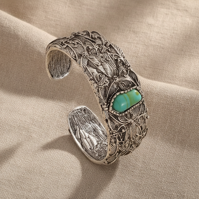 Teodora™ - Pulsera Cuff Vintage con Turquesa